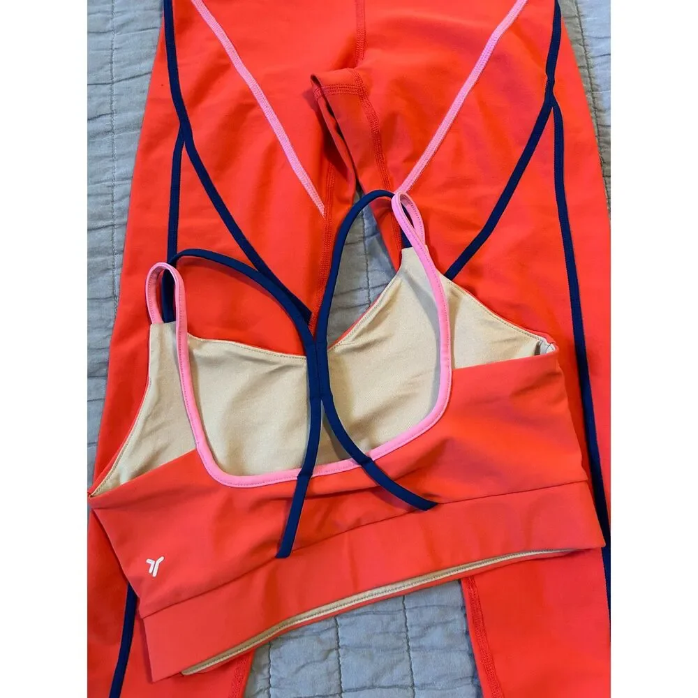 Old Navy Girl's Set: PowerSoft Strappy Longline Sports Bra & HighWaisted Legging